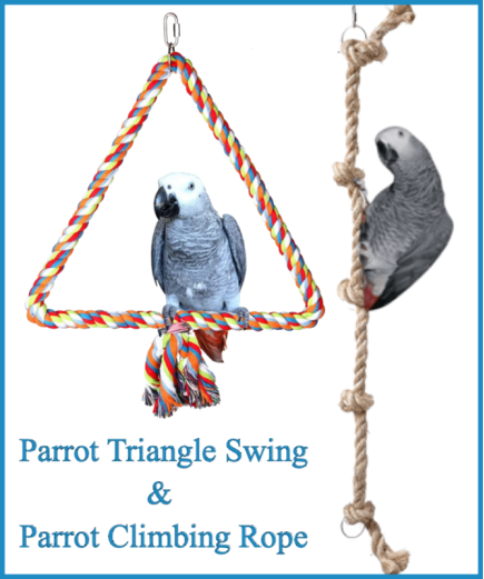 Parrot-Supplies African Grey Swinging and Climbing Parrot Toy Pack